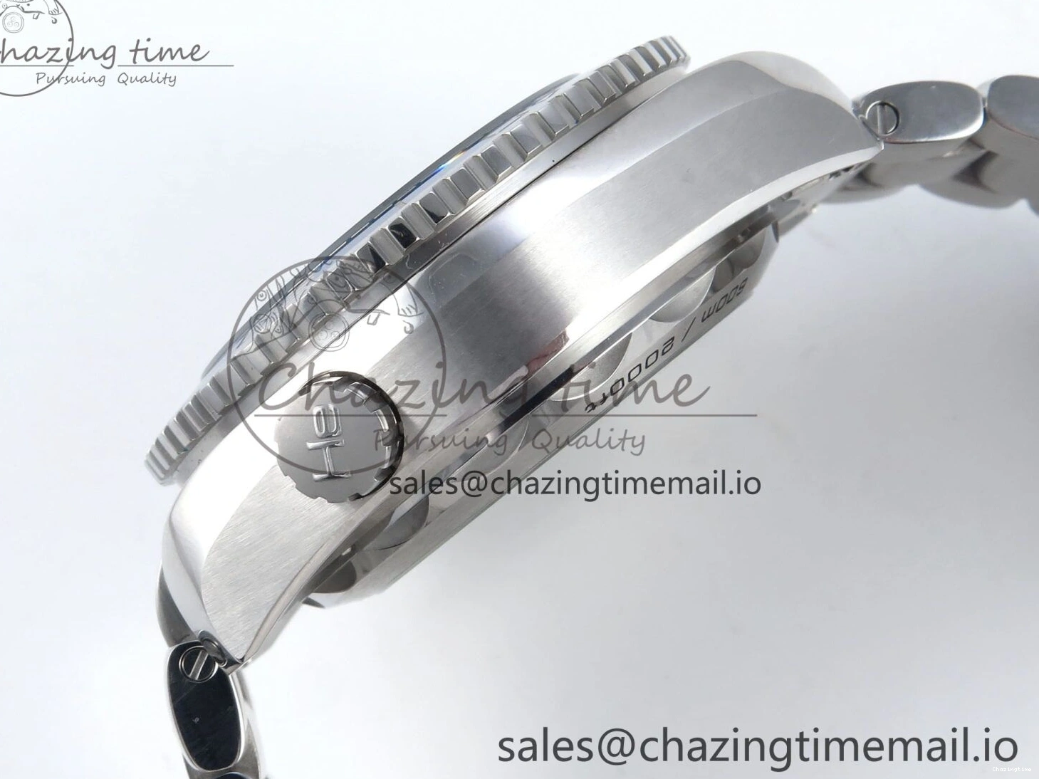 0407 Planet Ocean Master Chronometer 600M 45.5mm SS SCF 1:1 Best Edition Blue Bezel Blue Dial on SS Bracelet A9900 Super Clone Lightweight 7676